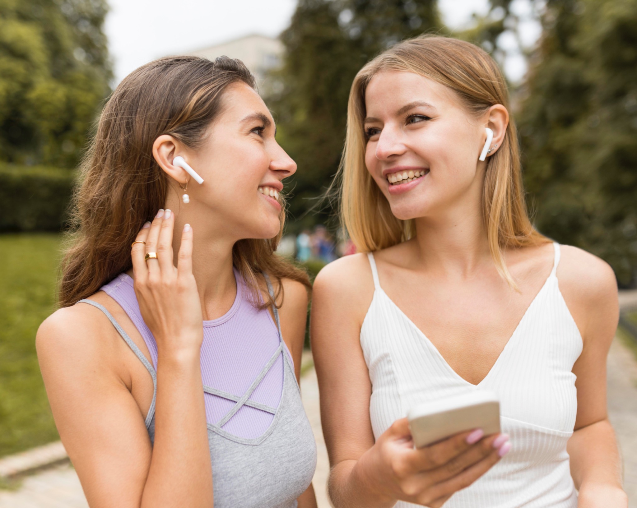 Girls with AirPods